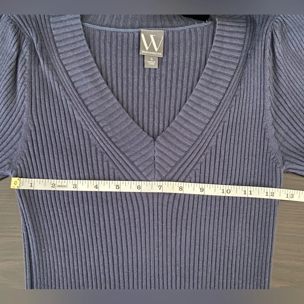 Worthington - Women's V-Neck Elbow Sleeve Pullover Sweater (NWOT) - Picture 8 of 9